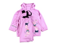 Name It pastel lavender Peppa Pig rain pants and jacket